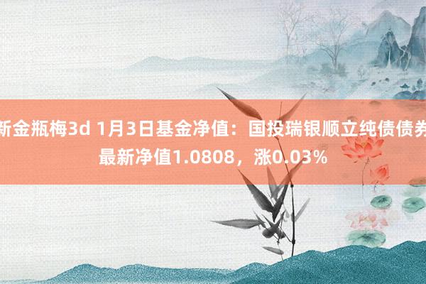 新金瓶梅3d 1月3日基金净值：国投瑞银顺立纯债债券最新净值1.0808，涨0.03%