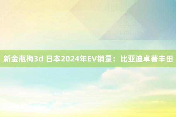 新金瓶梅3d 日本2024年EV销量：比亚迪卓著丰田