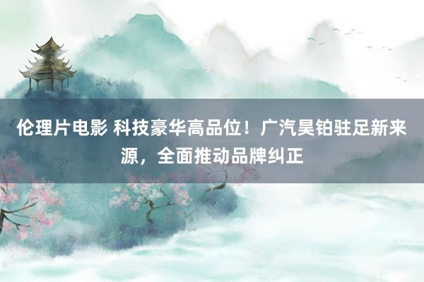 伦理片电影 科技豪华高品位！广汽昊铂驻足新来源，全面推动品牌纠正