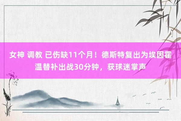 女神 调教 已伤缺11个月！德斯特复出为埃因霍温替补出战30分钟，获球迷掌声