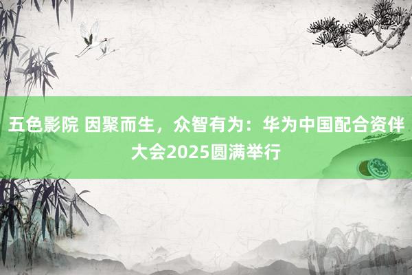 五色影院 因聚而生，众智有为：华为中国配合资伴大会2025圆满举行