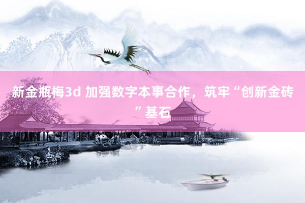 新金瓶梅3d 加强数字本事合作，筑牢“创新金砖”基石