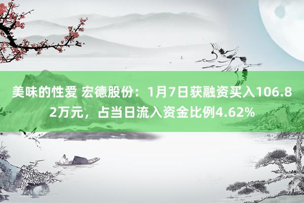 美味的性爱 宏德股份：1月7日获融资买入106.82万元，占当日流入资金比例4.62%