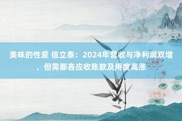 美味的性爱 信立泰：2024年营收与净利润双增，但需鄙吝应收账款及用度高涨
