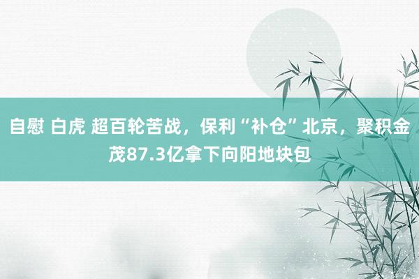 自慰 白虎 超百轮苦战，保利“补仓”北京，聚积金茂87.3亿拿下向阳地块包
