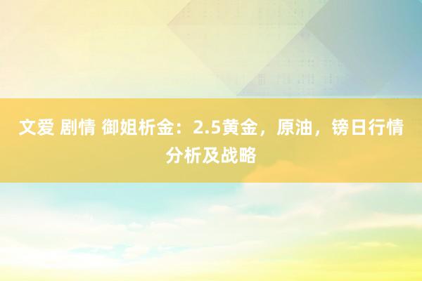 文爱 剧情 御姐析金：2.5黄金，原油，镑日行情分析及战略
