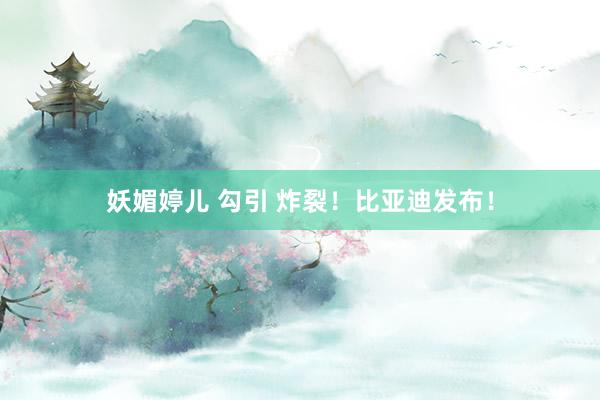 妖媚婷儿 勾引 炸裂！比亚迪发布！