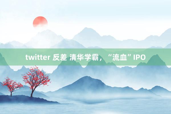 twitter 反差 清华学霸，“流血”IPO