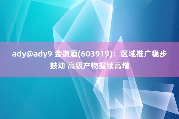ady@ady9 金徽酒(603919)：区域推广稳步鼓动 高级产物握续高增