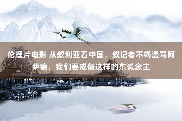 伦理片电影 从叙利亚看中国，叙记者不竭漫骂阿萨德，我们要戒备这样的东说念主