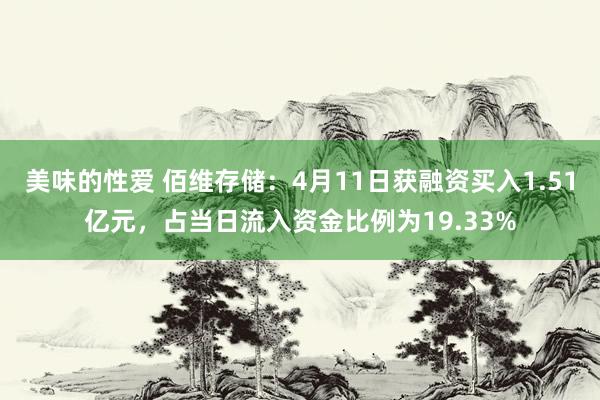 美味的性爱 佰维存储：4月11日获融资买入1.51亿元，占当日流入资金比例为19.33%