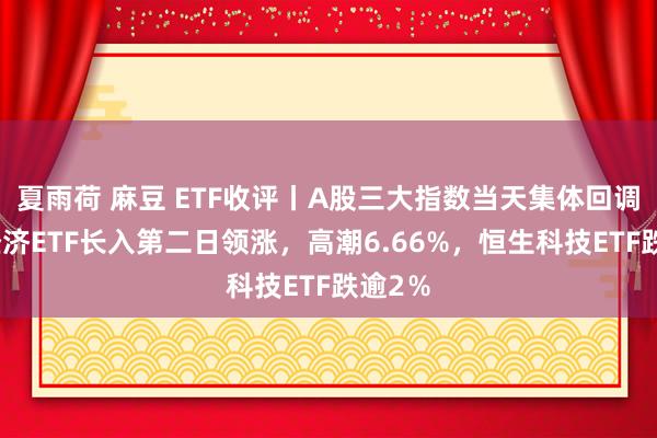 夏雨荷 麻豆 ETF收评丨A股三大指数当天集体回调，新经济ETF长入第二日领涨，高潮6.66%，恒生科技ETF跌逾2％