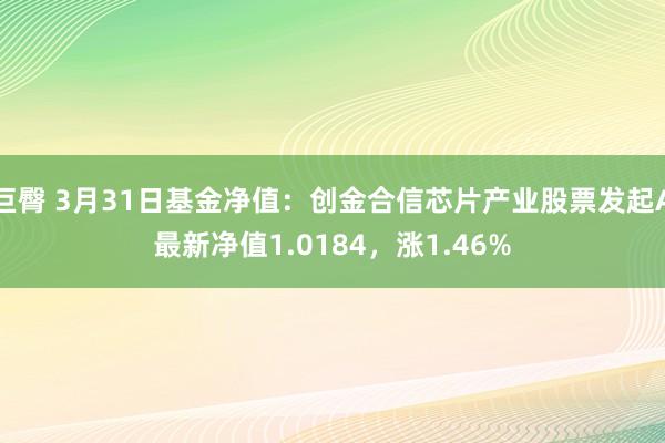 巨臀 3月31日基金净值：创金合信芯片产业股票发起A最新净值1.0184，涨1.46%
