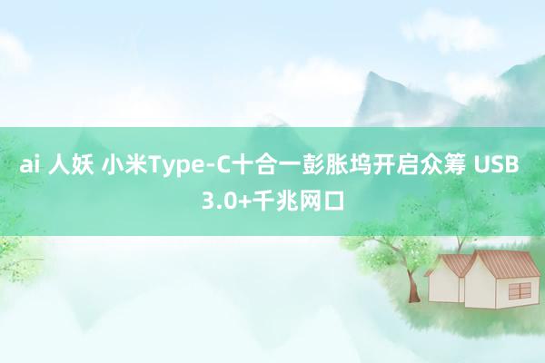 ai 人妖 小米Type-C十合一彭胀坞开启众筹 USB 3.0+千兆网口