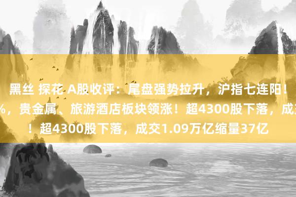 黑丝 探花 A股收评：尾盘强势拉升，沪指七连阳！创指、北证50跌超1%，贵金属、旅游酒店板块领涨！超4300股下落，成交1.09万亿缩量37亿
