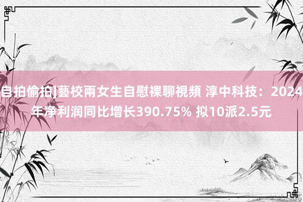 自拍偷拍]藝校兩女生自慰裸聊視頻 淳中科技：2024年净利润同比增长390.75% 拟10派2.5元