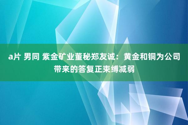 a片 男同 紫金矿业董秘郑友诚：黄金和铜为公司带来的答复正束缚减弱