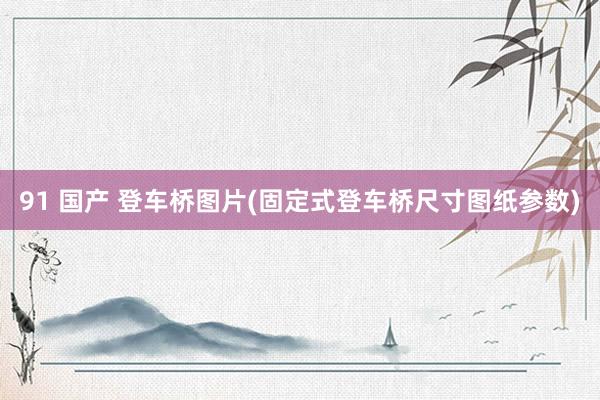 91 国产 登车桥图片(固定式登车桥尺寸图纸参数)
