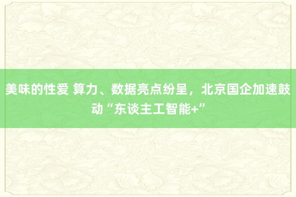 美味的性爱 算力、数据亮点纷呈，北京国企加速鼓动“东谈主工智能+”